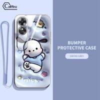 Callfire เคสโทรศัพท์เอฟเฟกต์ภาพ3D โทรออกเหมาะสำหรับ OPPO A17 A17K Reno 8T 4G 5G A38 A78 A1 A2 Pro A1 5G 2023 A58 A98 5G F23 5G ซิลิโคนแบบนุ่มสัตว์ TPU เคสโทรศัพท์ฟรีสายรัด