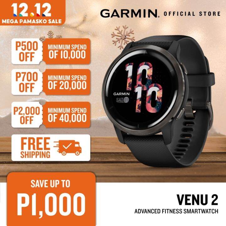 Garmin Venu 2 Wellness Advanced GPS Smartwatch for Indoor Activities