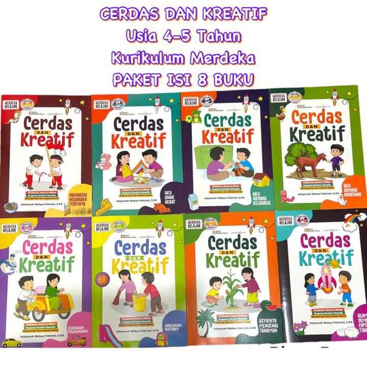 Paket Buku Paud Tk Cerdas Kreatif Usia 4 5 Tahun Kurikulum Merdeka Isi 8 Buku Sb Lazada 8287