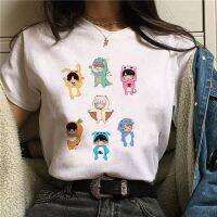 COD Kunio- Kawaii Womens Short Sleeve T-shirt BTS Printed T-shirt Popular Urban Fashion Casual Womens T-shirtS-5XL