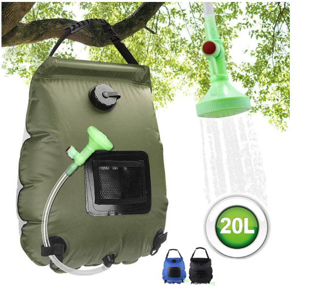 Local stock Solar Shower Bag Portable Shower for Camping Heating Camping  Shower Bag 5 Gallons/20L Hot Water 45°C Switchable Shower Head for Camping  Beach Swimming Outdoor Traveling Hiking… | Lazada Singapore
