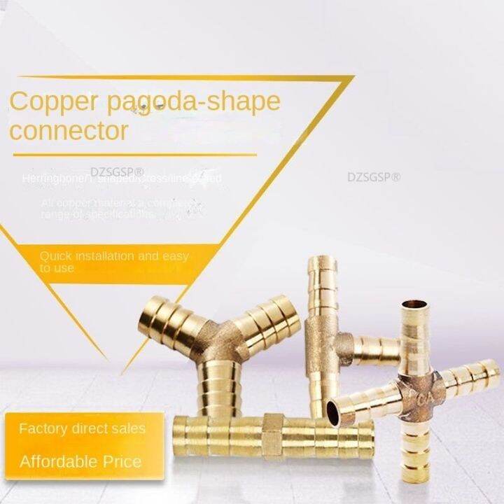 copper-fittings-pagoda-connector-brass-tee-pipe-fitting-2-3-4-way-straight-l-tee-y-cross-4-5-6-8-10-12-16-19mm-for-gas-pipe-pipe-fittings-accessories