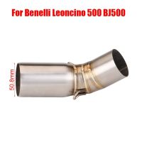 Motorcycle Exhaust Escape Moto Stainless Steel Middle Link Pipe Connect 51MM muffler Slip On For Benelli Leoncino 500 BJ500 Haberdashery