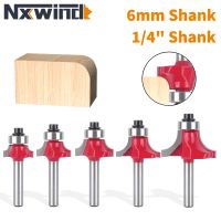 NXWIND 6MM 6.35MM Shank Corner Round Bit Router Bit เครื่องตัดมิลลิ่งงานไม้สําหรับไม้ Bit Face Mill เครื่องตัดคาร์ไบด์ End Mill