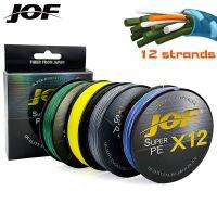 JOF High Quality Anti-Bait Fishing Cord 12 Strands Length 300m 500m Multifilament Multicolor fishing line