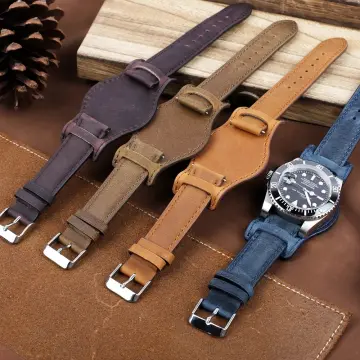 Leather cuff clearance watch strap 22mm