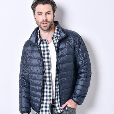 ZZOOI Men Winter Jacket Ultra Light 60% White Duck Down Lightly Carry Casual Portable Winter Coat Male Down Parkas