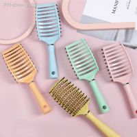 Girls Hair Scalp Massage Comb Hairbrush Bristle Nylon Women Wet Curly Detangle Hair Brush for Salon Hairdressing Styling Tools