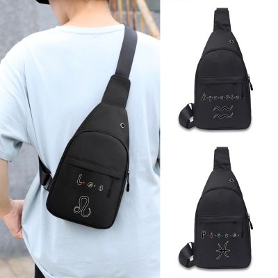 【CW】 Men Shoulder Chest Fashion Backpacks Printing Male Pack Outdoor Leisure Organizer Crossbody Canvas