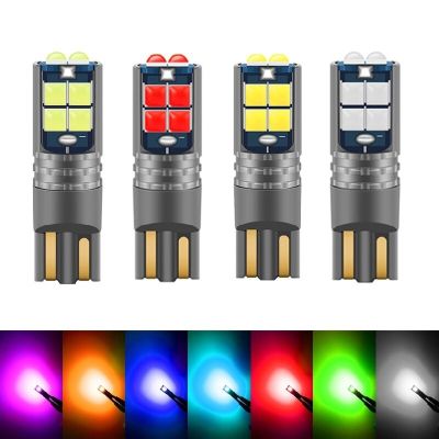 【CW】2pcs T10 10smd LED light bulb car no error 3030 12V Super bright clearance bulb t10 6led lamp white yellow blue red Purple