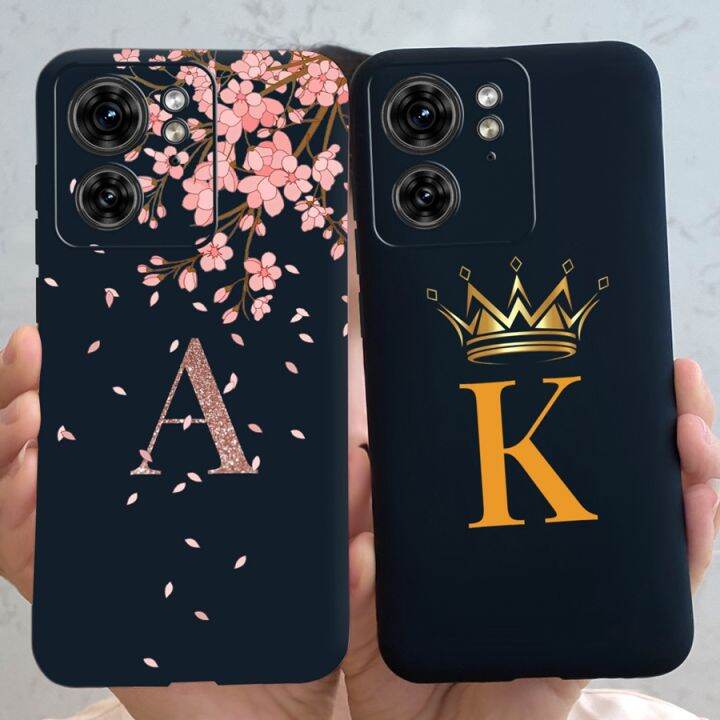 ผ้าหุ้มหลังทาสีมงกุฎดอกไม้สีดำนิ่ม40ขอบเคสสำหรับ-motorola-สำหรับ-motorola-edge40-csae