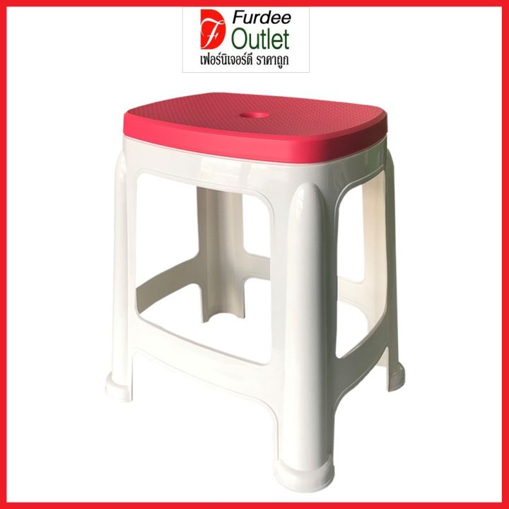 furdee-outlet-เก้าอี้พลาสติก-เก้าอี้สตูลเหลี่ยม-สีสวย-แข็งแรง-น้ำหนักเบา