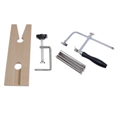 1 Set 3-In-1 Professional Jewelers Saw Set Jewelry Tools Saw Frame 144 Blades Wooden Pin Clamp Wood Metal Jewelry Toos