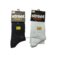 H3 ถุงเท้าลำลอง ออกกำลังกาย street sock ครึ่งแข้ง