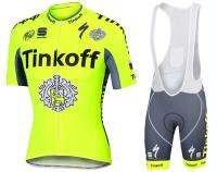 2023 จักรยานกลางแจ้งใหม่  Tinkoff การแข่งขัน TeamTraining แขนสั้นขี่จักรยานย์เสื้อด้านบนและ BIbshorts สำหรับผู้ชาย MTB ถนนแข่งจักรยานสวมใส่เสื้อผ้าวิบาก Sportwear