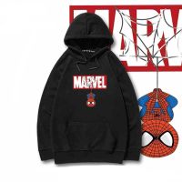 Hnbn เสื้อกันหนาว มีฮู้ด ผ้าฝ้ายแท้ ลาย Marvel Spider-Man แฟชั่นฤดูใบไม้ผลิ และฤดูใบไม้ร่วง ของขวัญวันเกิด สําหรับผู้ชาย