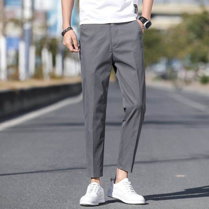 casual-pants-mens-summer-new-men-pants-black-blue-ankle-length-pants-gray-slacks-man-pantalon