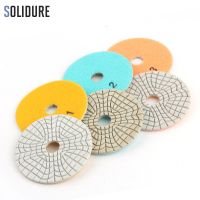 Premium 100mm 4 inch dry/wet flexible 3 step polishing pads with 3.0mm thickness Diamond Granite Polishing Tool Marble Grinding