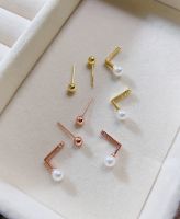 goodgift_station-pearl earrings 925 silver needle ต่างหูมุก