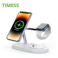 ▥ 3 in 1 Macsafe Wireless Charger Stand For iPhone 12 13 14 pro max Fast Charging Station for Apple Watch 8 7 6 5 Airpods 2 3 Pro