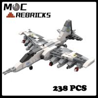 ชุดทหาร Moc 1:72โมเดล Su-25รูปเท้ากบ (uaf) โมเดลเครื่องบินรบแบบ DIY บล็อกตัวต่อเด็กผู้ชายของเล่นเด็กของขวัญคริสต์มาส