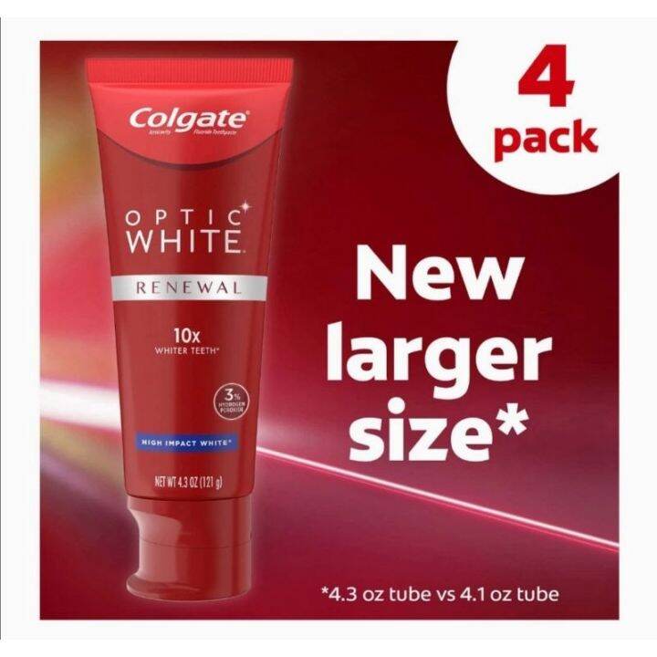 Colgate Optic White Renewal 10x Whiter Teeth 121g. 1pc | Lazada PH