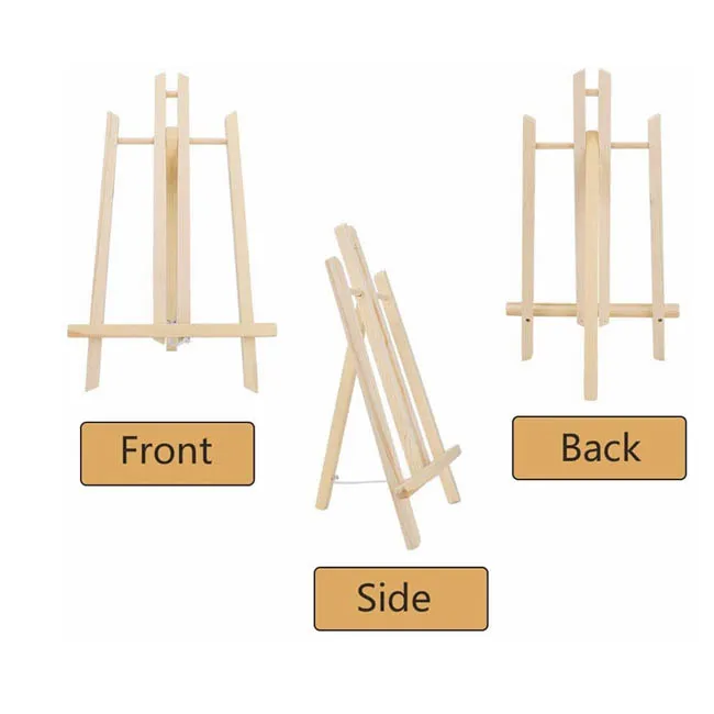 Isomars Artists Kit - Set of Wooden Easel and Canvas - Display Stand and  Display / Painting Board Combo