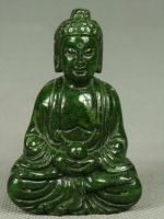 【CW】 Chinese Handwork CarvingJade Buddha Statue Pendant Safe AndLuck Gift