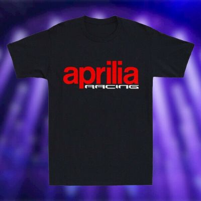 เสื้อยืด Hot New Aprilia Racing Men Logo Short Sleeve Cotton T-ShirtS-5XL