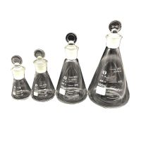 [Fast delivery]Original Erlenmeyer flask with stopper 50/100/250/500/1000ml ground mouth Erlenmeyer flask glass stopper Erlenmeyer flask