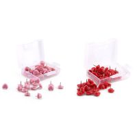 Heart Shape 50Pcs Plastic Quality Cork Board Safety Colored Push Pins Thumbtack Office School Accessories Supplies Clips Pins Tacks