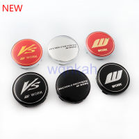 NEW Upgrade 4pcs 60mm VS WORK wheel center hub caps Cover Badge Emblem 56mm sticker