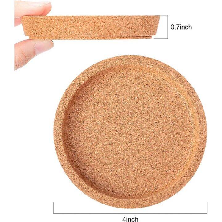 18-cork-coasters-bulk-4-inch-round-lip-cup-holder-leak-proof-cork-coasters-for-drinks-reusable-absorbent-cup-coaster