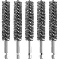 15X Stainless Steel Bore Brush Wire Brush for Power Drill Cleaning Wire Brush Stainless Steel Brush with Hex Shank