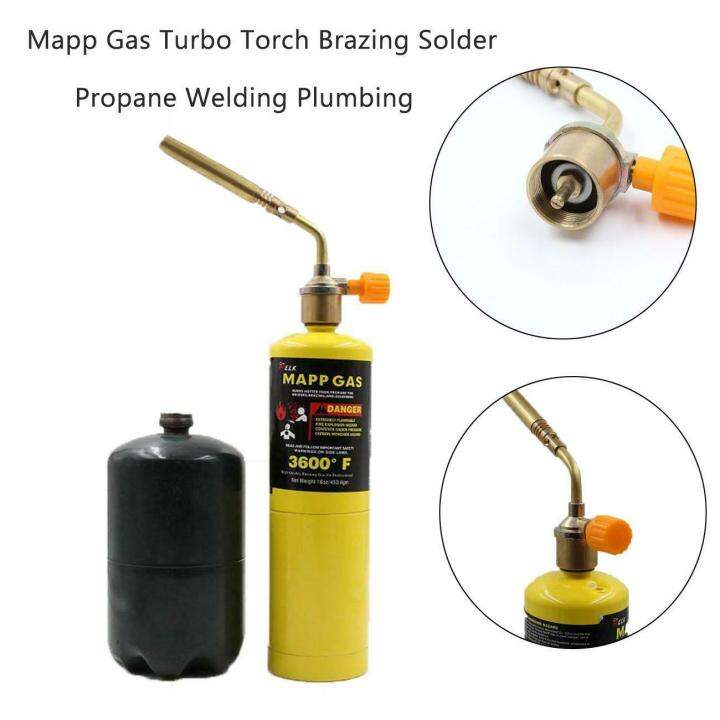 【mapp Gas Torch 】Mapp Gas Ignition Turbo Torch Brazing Solder Propane