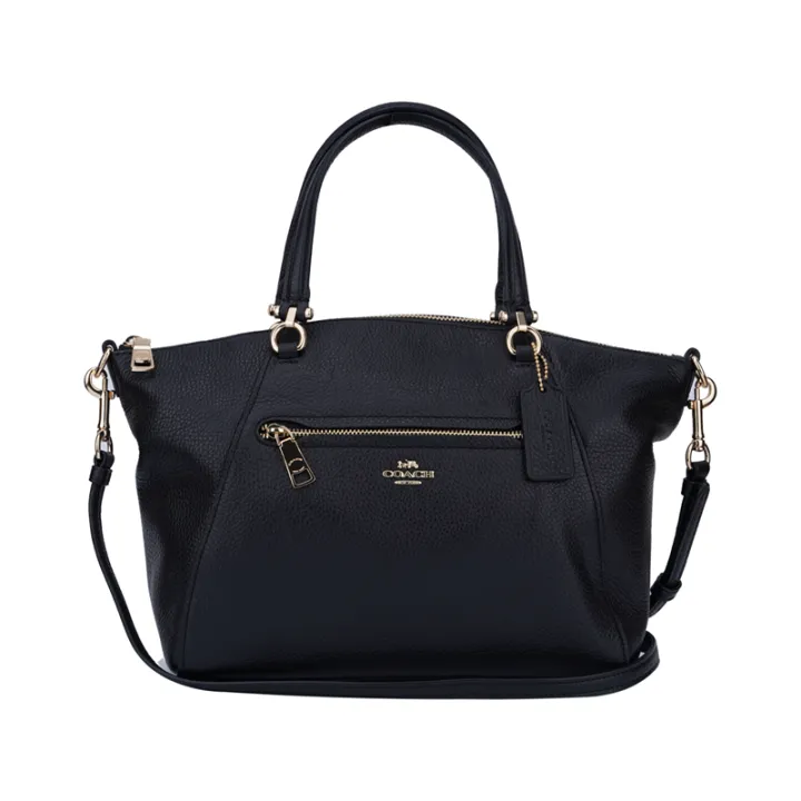 Coach Womens Prairie Satchel Handbag Black / White color Leather Shoulder  Crossbody Dumpling Bag 79997 | Lazada PH