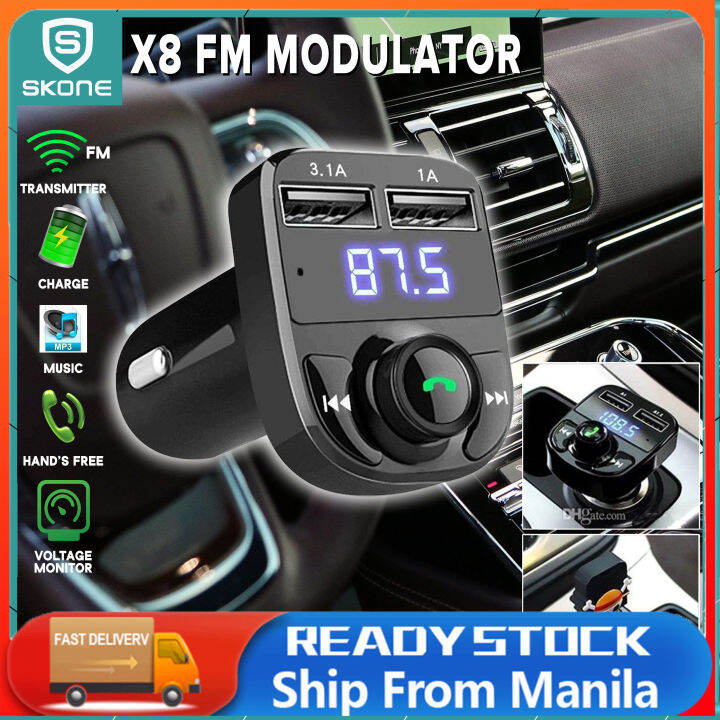 FM X8 Bluetooth Transmitter Aux Modulator Handsfree Car Kit Car Audio