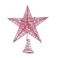 (Worry free)  Tree Topper Christmas Star Holiday Xmas Decorations Toppers Ornaments Hangingglitter Lighted