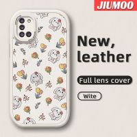 JIUMOO เคสโทรศัพท์ M31 M31 A31แบบปลอกสำหรับ Samsung เคสโทรศัพท์บางลายกระต่ายดอกไม้แฟชั่นดีไซน์ใหม่นุ่มหนังฝาปิดด้านหลังเลนส์เต็มรูปแบบเคสป้องกันกล้องเคสกันกระแทก