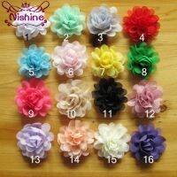 Nishine 10pcs/lot 2" Mini Chiffon Flowers for Children Headband Hair Clips Diy Headwear Kids Girls Clothes Head Accessories