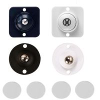 ✙ 4Pcs Furniture Caster Self-Adhesive 360° Rotation Mute Pulley Stainless Steel Roller Strong Load-bearing Universal Wheel