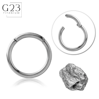 Titanium G23 hinged segment ring, 16g (1.2mm) - วงแหวนส่วนบานพับไทเทเนียม G23, 16g (1.2 มม.)