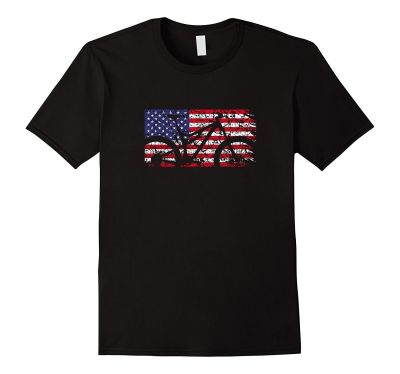 Kaus Pria Kasual Musim Panas Baru Kaus Bendera Amerika Sepeda Gunung T-Shirt Bendera Amerika Serikat Mtb Kustom Remaja Uniseks Klasik S-4XL-5XL-6XL