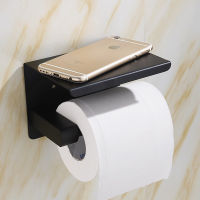 Toilet Paper Holder Black Roll Paper Holder Toilet Stainless Steel Paper Bracket Hooks Bathroom Accessories