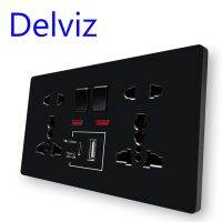 Delviz Type-C Quick charge Ports AC 110V ~ 250V 146mm * 88mm Panel 18W smart charging เต้าเสียบคู่ เต้ารับอเนกประสงค์ USB ติดผนัง▨