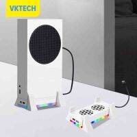 [Vktech] แท่นวางพัดลมทำความเย็น3เกียร์ปรับแนวตั้งหม้อน้ำ,แท่นวางเคสระบายความร้อนไฟสีสำหรับ Xbox ชุด S