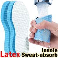 【jw】♀  Látex alta elastic palmilhas verão desodorização suor absorver sapatos sandália respirável almofadas esportes macio inserção fina almofada