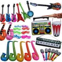 （koko party supplies） InflatableStarBalloons Set Inflatable GuitarParty Props For Concert Theme 80S Party Ballon Decorations Favors