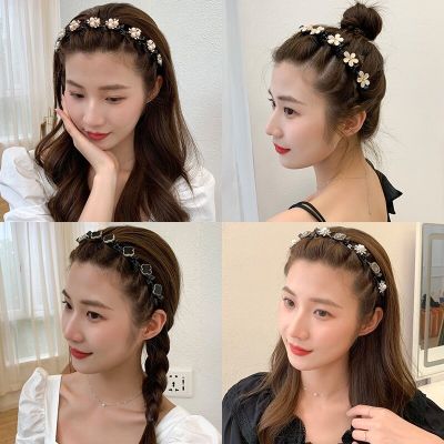 Hair Band Fashion Pearl Braided Headband Girl Women Korean Hair Accessories 2022