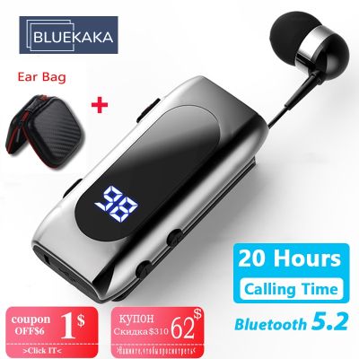 2022 K55 Earphone Bluetooth 5.2 with Wire Clip on Headphone Call Remind Vibration Business Headset Handsfree Earbuds
